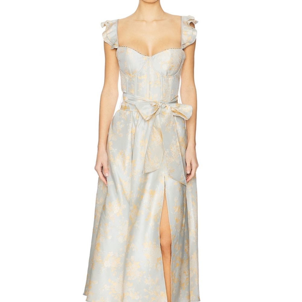Elegant White and Cream Gown